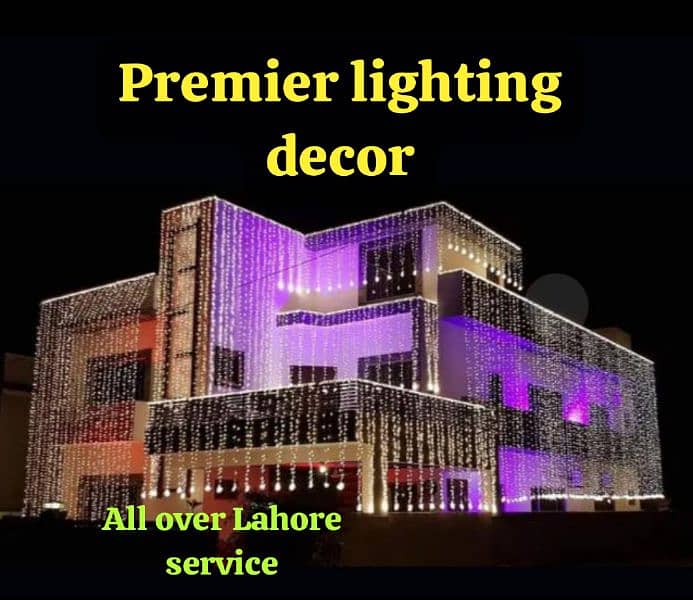 wedding light decoration in lahore/light decor/building decor/fairy 16