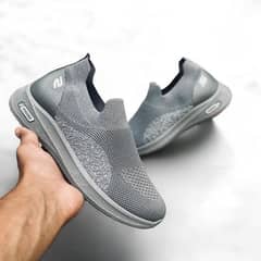 Men's Grey Synthetic Leather Sneakers - Ultimate Comfort & style