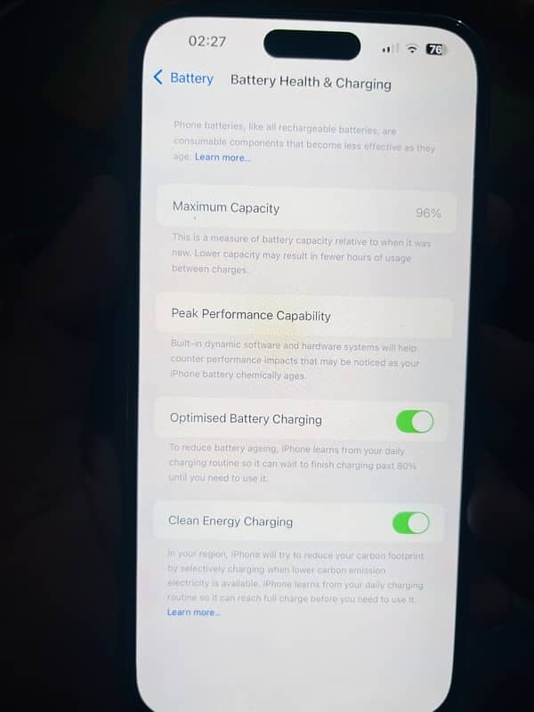 14 pro max ( 128gb) 96% health LLA 2