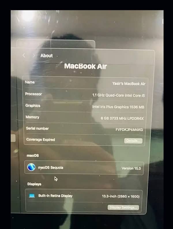 macbook Air 2020 177 cycle 7