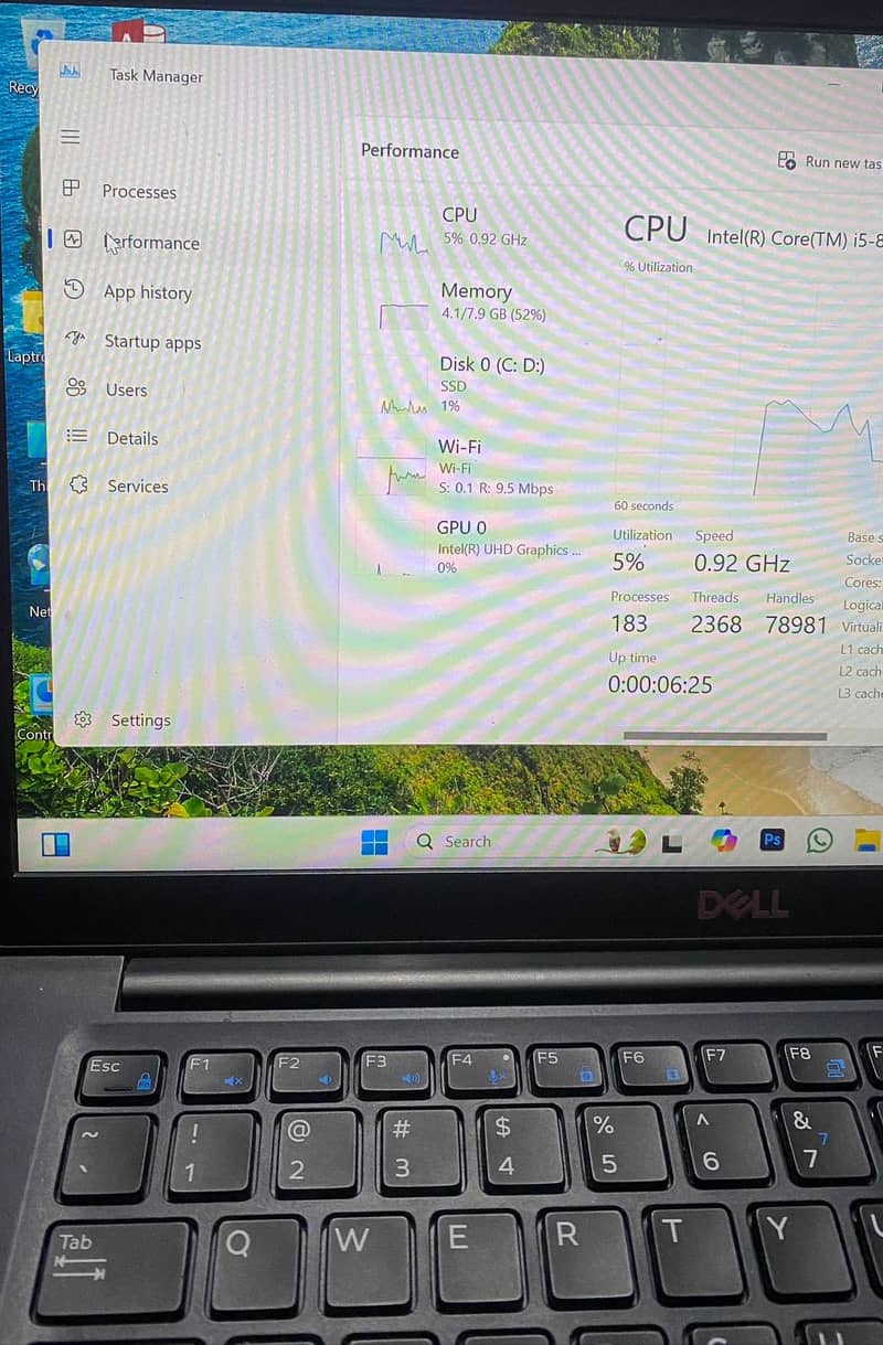 Dell laptop for sale icore 5 8th generation 4