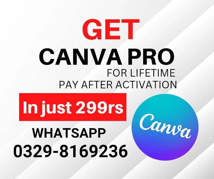 Canva pro lifetime acces WhatsApp 0329-81692-36 0