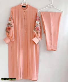 women's Stitch Embroidered 2 PCs Suit