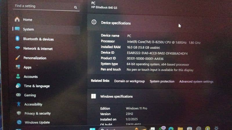 HP Laptop (237 GB SSD) in Great Condition - Windows 11 Installed 2