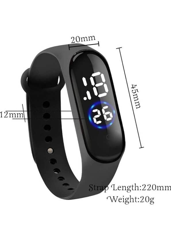 Cell operated with Touch display Mi watch band with date and month 0