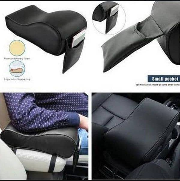 Car Center Console Armrest Cushion With Mobile Pocket 1