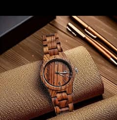 Pure Natural Zebra Wood Mens Watch | Quartz Watch With Calendar |watch