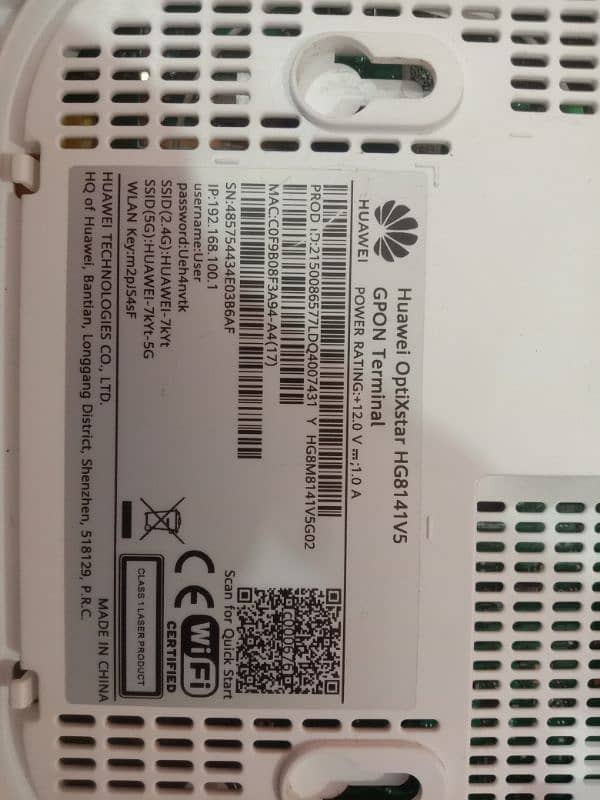 HUAWEI HG814V5 G-PON 5G DEVICE 1