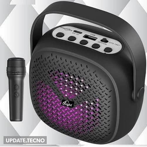 GTS-1941 Bluetooth Speaker with Wireless Microphone, USB support, FM 1