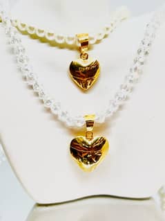 HEART SHAPE 2 SIDED PENDANT 22 CARAT GOLD HAMZA JEWELLERS