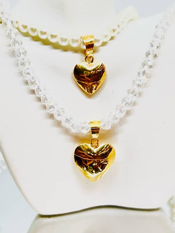 HEART SHAPE 2 SIDED PENDANT 22 CARAT GOLD HAMZA JEWELLERS 0