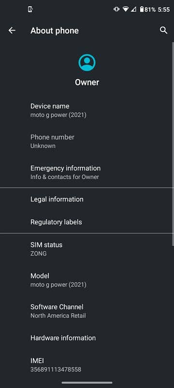 Moto g power 2021 non pta sim working 4