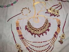 bridal jewelry set one time used