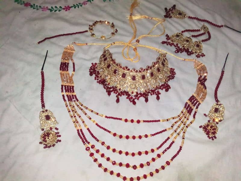 bridal jewelry set one time used 2