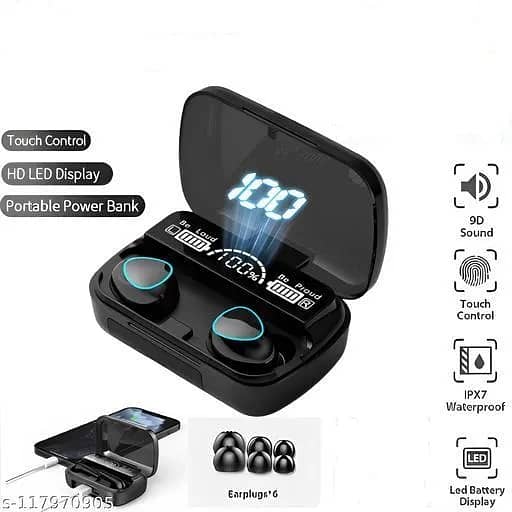 New M10 Earbuds TWS Bluetooth Headphones 3500mah charging box 8