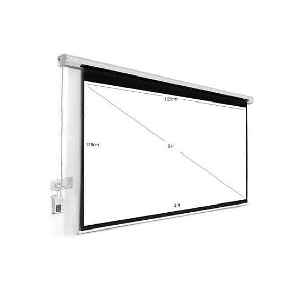 Projector Screen 120 Inch Electric Motorised 6×8 Feet 0