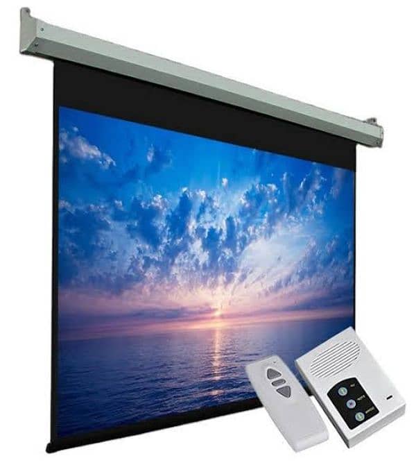 Projector Screen 120 Inch Electric Motorised 6×8 Feet 1