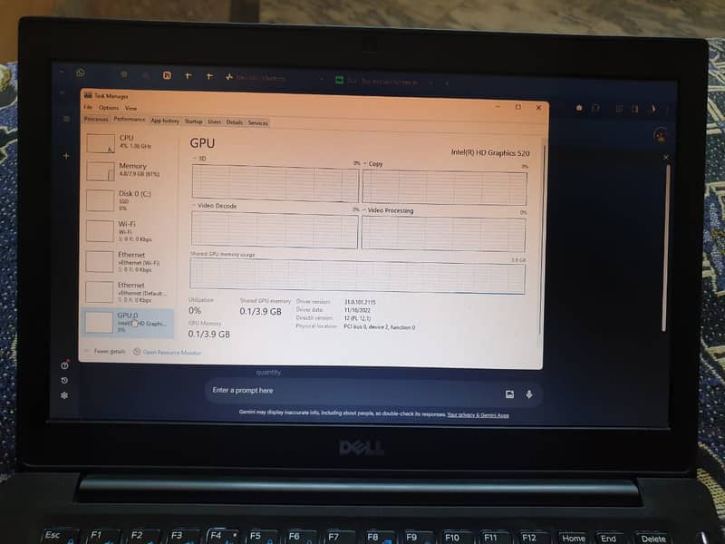 i5 6th Gen 8 GB RAM 128 NVMe SSD | Dell Latitude 7280 Windows Laptop 9