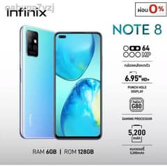 Note 8 infinix 6/128 full box