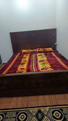 wood sheet bed and matress