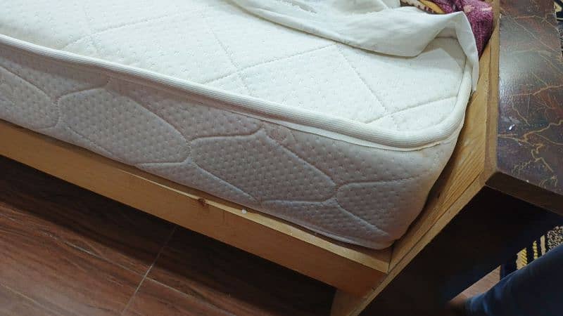 wood sheet bed and matress 3