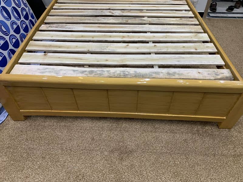 Pure wood king size only bed Neat new condition not used (only call me 4