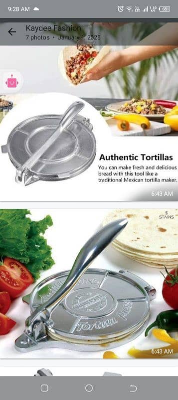 Aluminium Tortillas Press Maker 1