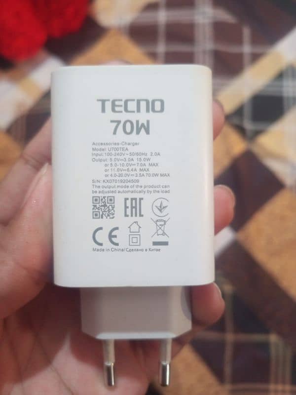 Tecno 70 Watt Original Charger. 0