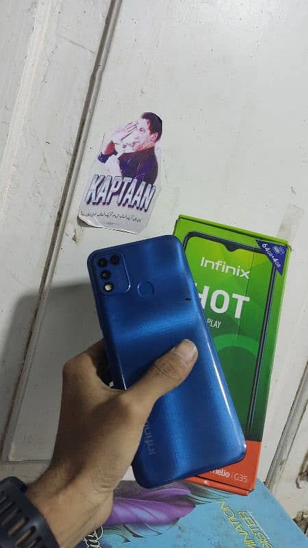 infinix hot 10 play 4/64GB 6000mh battery with box 10/9'5 1