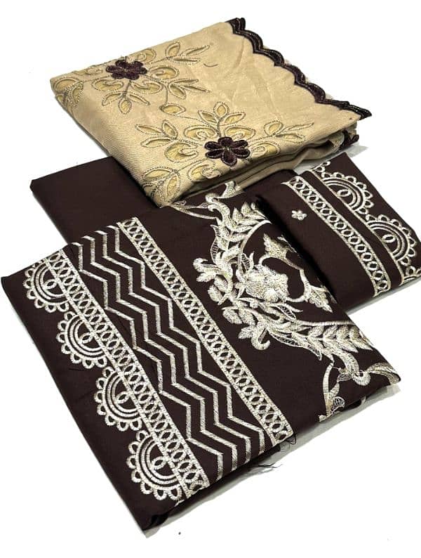 3 pc embroidery collection/3 pc Doria Khaddar Collection 8