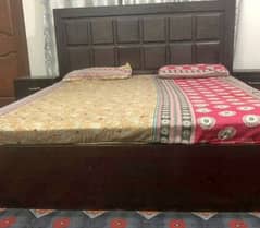 king size double bed with side tables with mattress