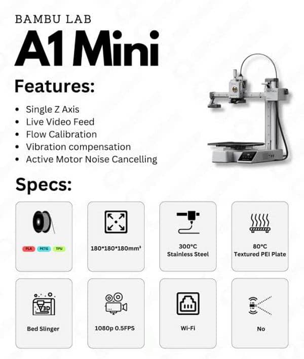 Bambulab A1 mini 3D Printer 1