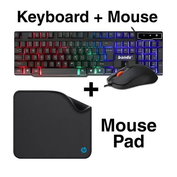 Banda KM-99 Best Gaming Combo Gaming Keyboard Mouse And Free Mouse Pad 2