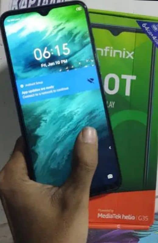 Infinix hot 10 play and box 0