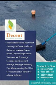 Roof water proofing/Heat proofing/Bathroom leakage/water tank cleaning