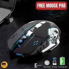 Wireless RGB Gaming Mouse Rechargeable With Ergonomics And 6 Buttons