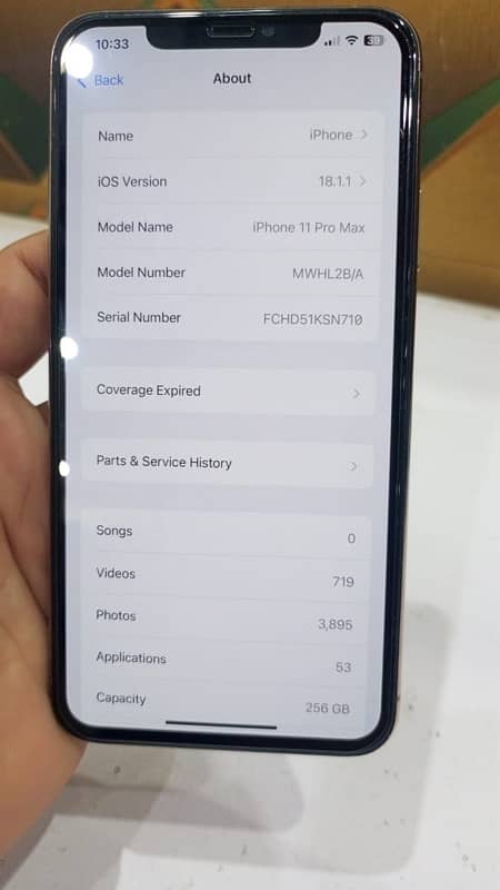 iPhone 11 Pro Max 256GB 8