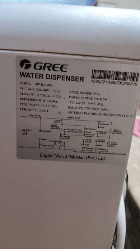 Gree Water Dispenser with Mini Fridge 1