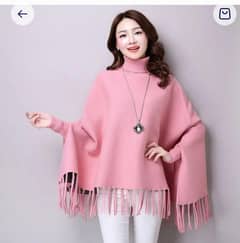 women's fleece  plain poncho cape shawl