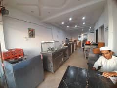 Ground hall Shop for rent in johar town for restaurant cafe and pharmacy brand hot rushi area