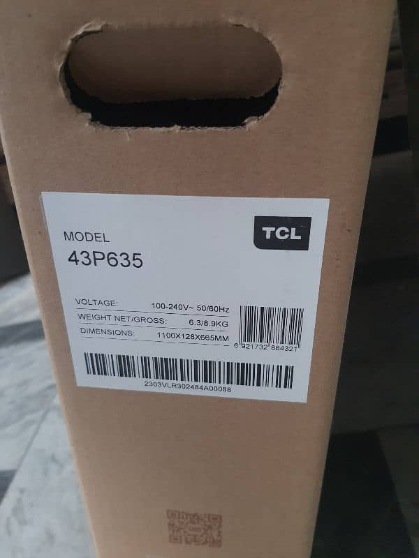 4k Tcl 43" android led Box ma pack pari ha new ki trhn (just call me) 2