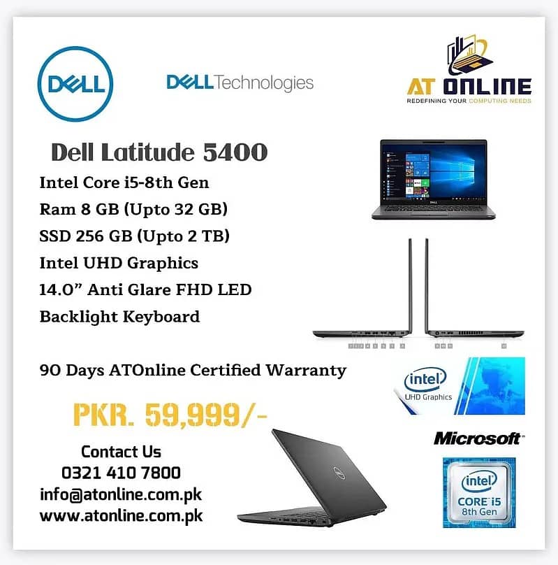 Dell Latitude 5400 Intel Core i5-8th Gen Ram 8 GB SSD 256 0