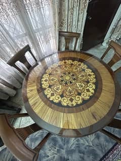 Carved dining table