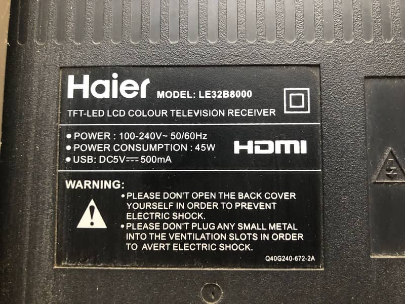 Faulty LED tv Haier 32inch panel broken 2