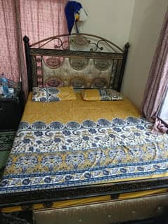 king size iron bed with mattress