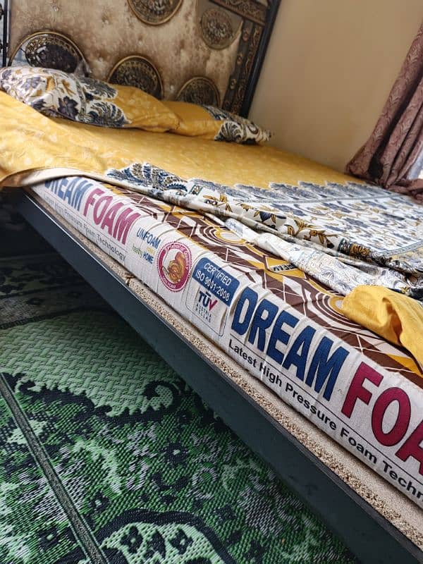 king size iron bed with mattress 3