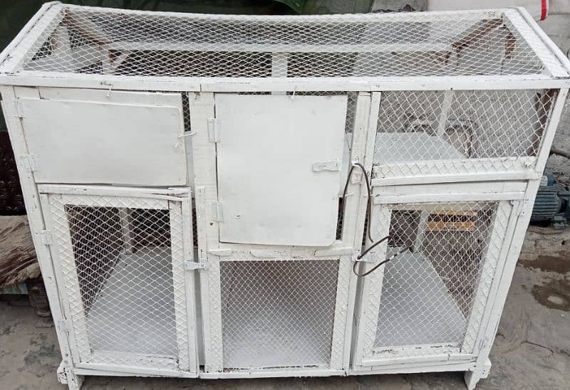 wooden, hens chicks cage double portion urgent sale 0