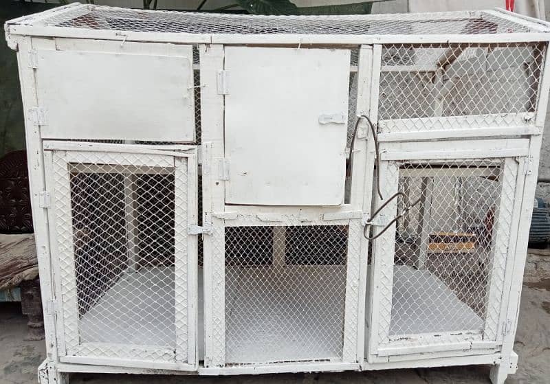 wooden, hens chicks cage double portion urgent sale 2