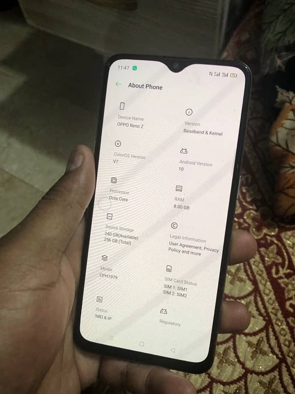 Oppo Reno Z for sale 8/256 0