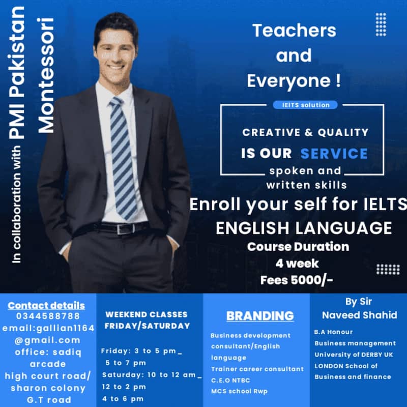 English language course + ielts 0